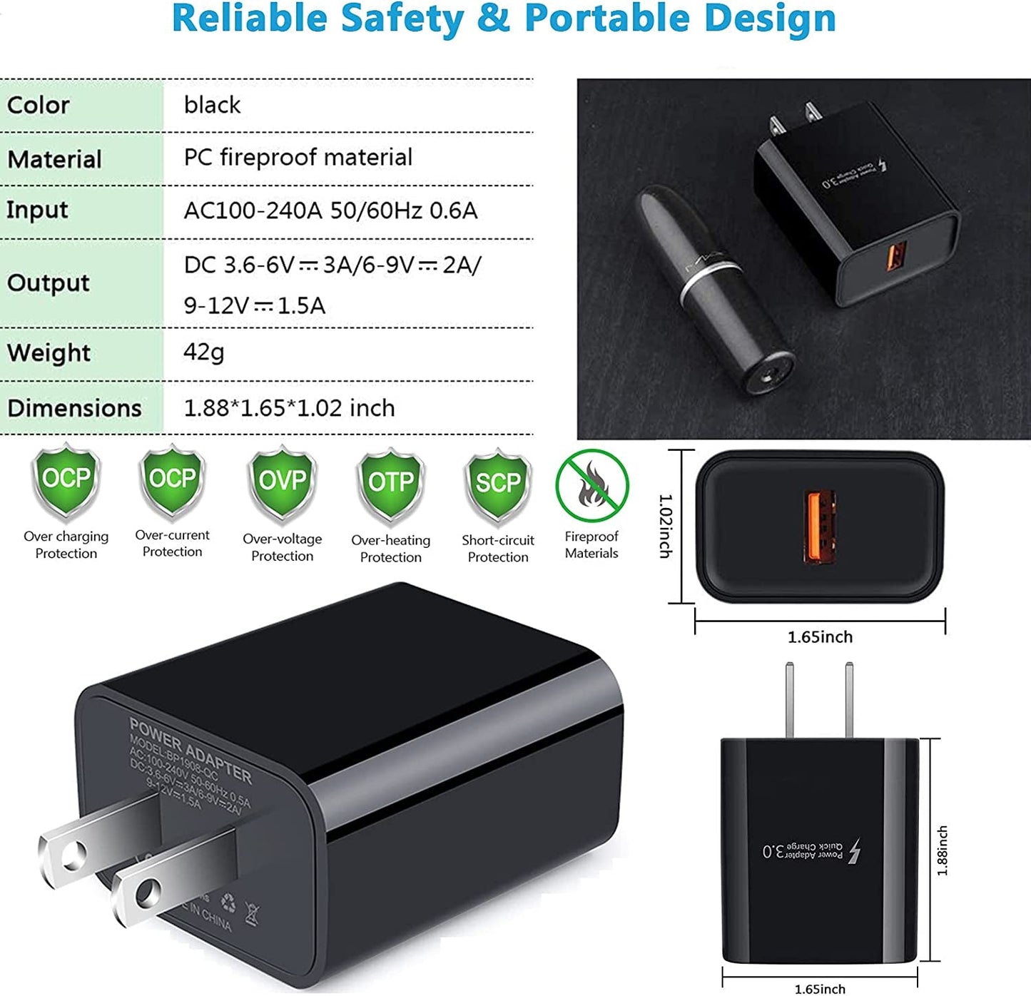 Type C Charger Fast Charger for Samsung Galaxy S25 S24 S23 S22 S21 Z Flip7 Z Fold7 A17 A56 A36 A26 A16 A55 A35 A25 A15 A54 A14 A53 A13,Quick Charge 3.0 Car Charger Wall Adapter +3FT 6FT USB C Cable