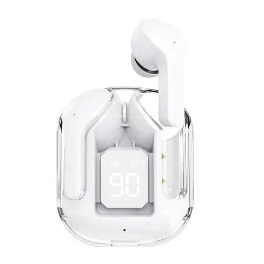 Original T2 Wireless Bluetooth Earphone Transparent HIFI Headphones LED Power Digital Display Stereo Sound Earphones for Phone